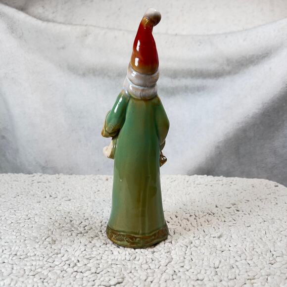 Christmas Vintage Santa Figurine Old World Style w/ Candy Cane Red Cardinal - Picture 8 of 11